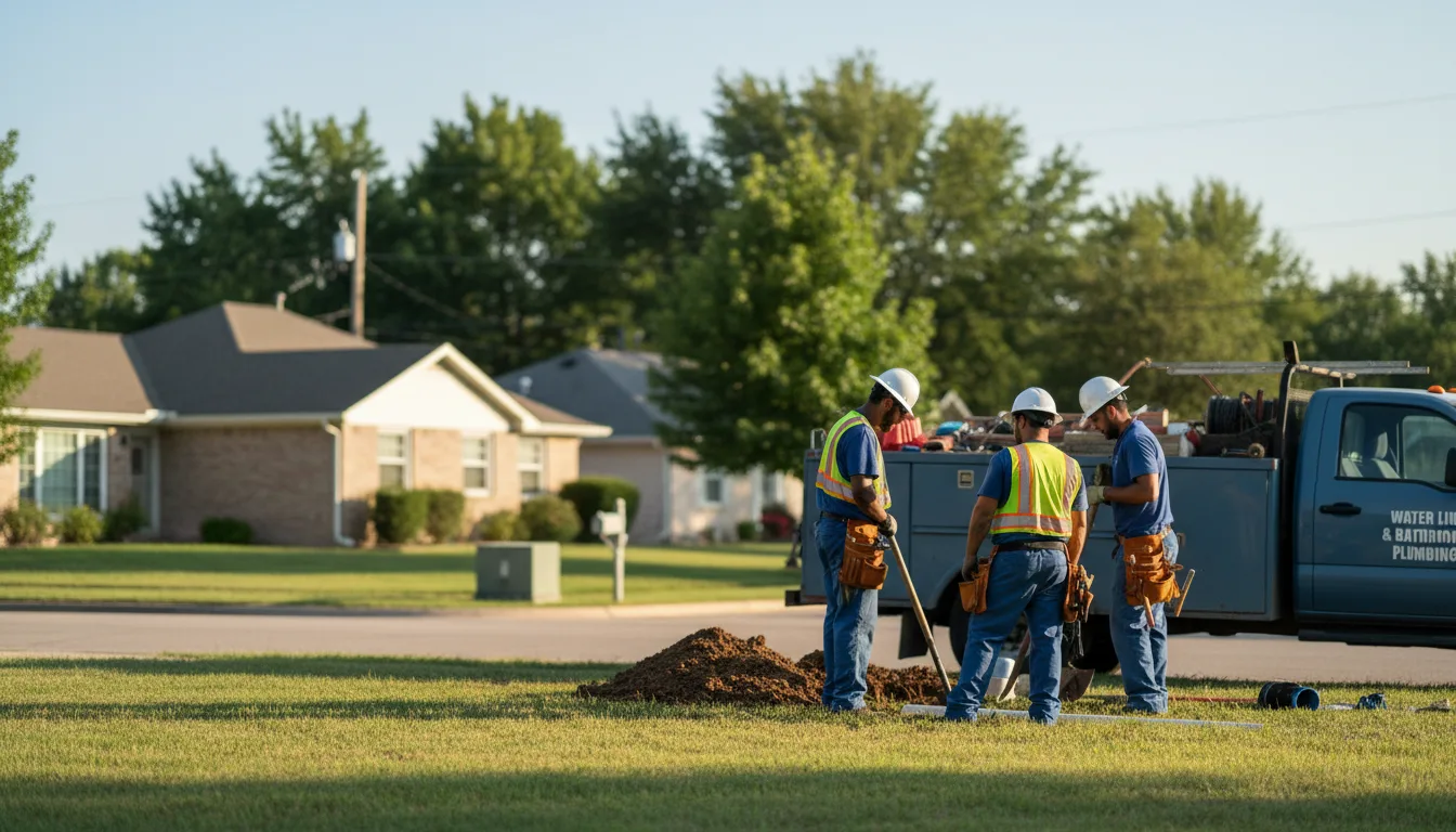 Residential water line and bathroom plumbing service in Palmyra, NE